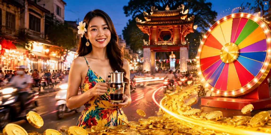 Người chơi thưởng thức cà phê và trải nghiệm roulette tại Hà Nội